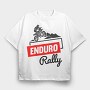 Enduro Rally Rider, Tricou Oversize Barbati (Unisex)