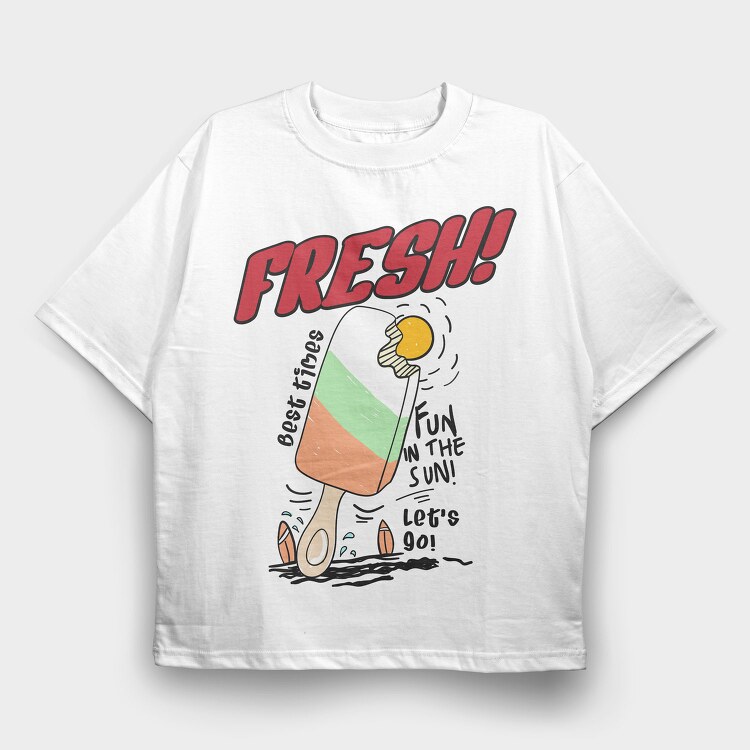 Frozen Fun Popsicle, Tricou Oversize Barbati (Unisex)