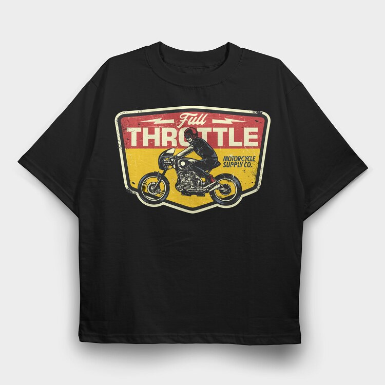 Full Throttle Supply, Tricou Oversize Barbati (Unisex)