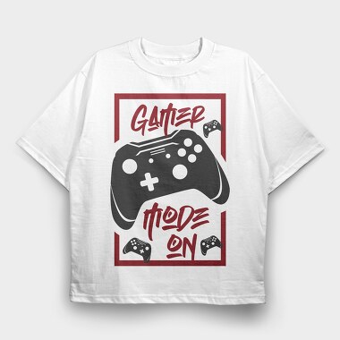 Gamer Mode On, Tricou Oversize Barbati (Unisex)