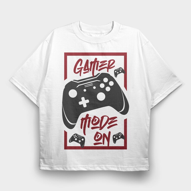 Gamer Mode On, Tricou Oversize Barbati (Unisex)