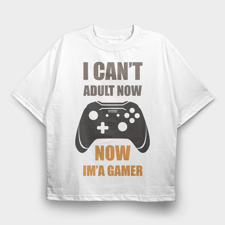 Gamer Now Adult, Tricou Oversize Barbati (Unisex)
