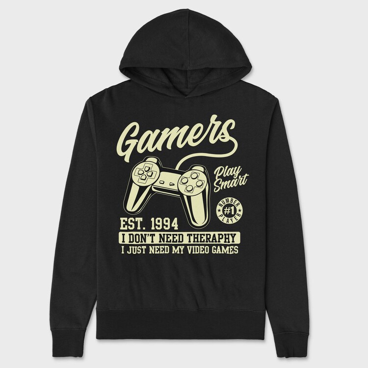 Gamers Smart Therapy, Hanorac Oversize Barbati (Unisex)