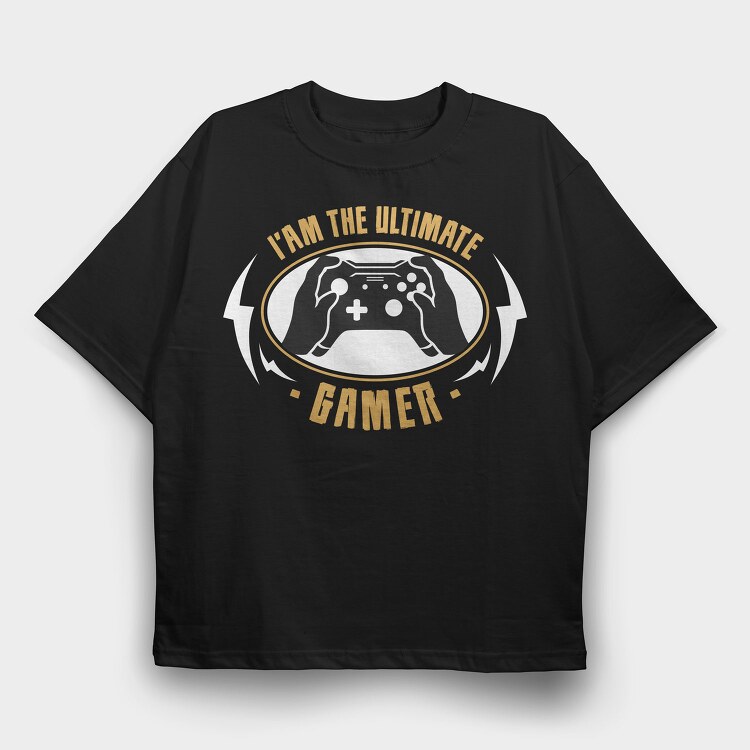 Gamers Ultimate Controller, Tricou Oversize Barbati (Unisex)