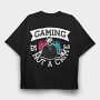 Gaming Flames, Tricou Oversize Barbati (Unisex)