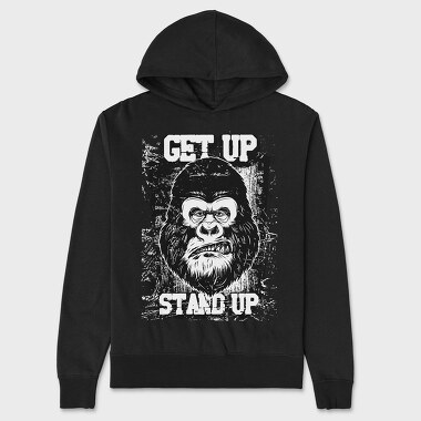 Gorilla Stand Up, Hanorac Oversize Barbati (Unisex)