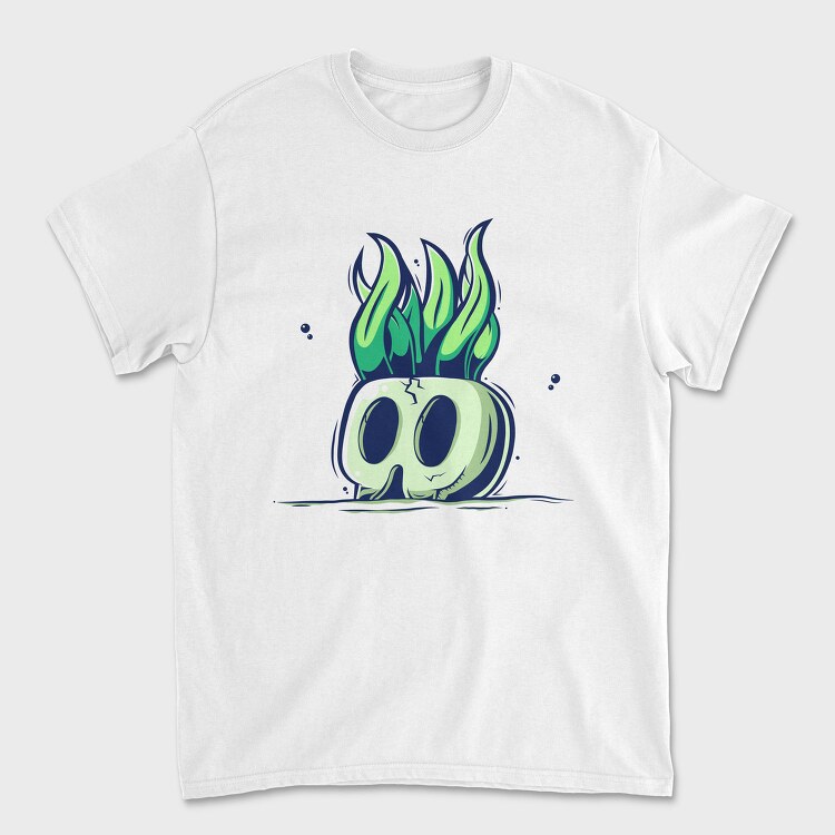 Green Ghost Flames, Tricou Barbati (Unisex)