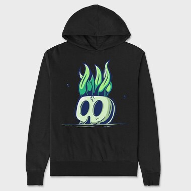 Green Ghost Flames, Hanorac Oversize Barbati (Unisex)