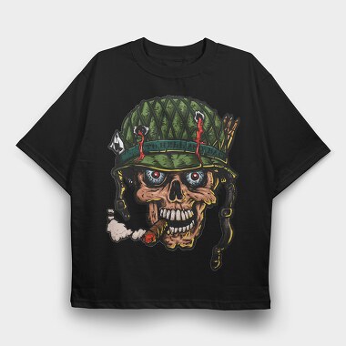 Hell And Back Skull, Tricou Oversize Barbati (Unisex)