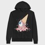 Icecream Skull, Hanorac Oversize Barbati (Unisex)