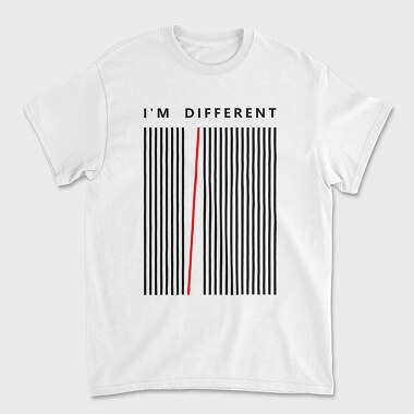 Im Different Red Line, Tricou Barbati (Unisex)