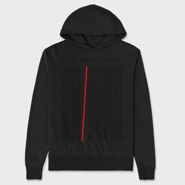 Im Different Red Line, Hanorac Oversize Barbati (Unisex)