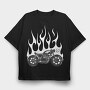 Motorcycle Custom Speed, Tricou Oversize Barbati (Unisex)