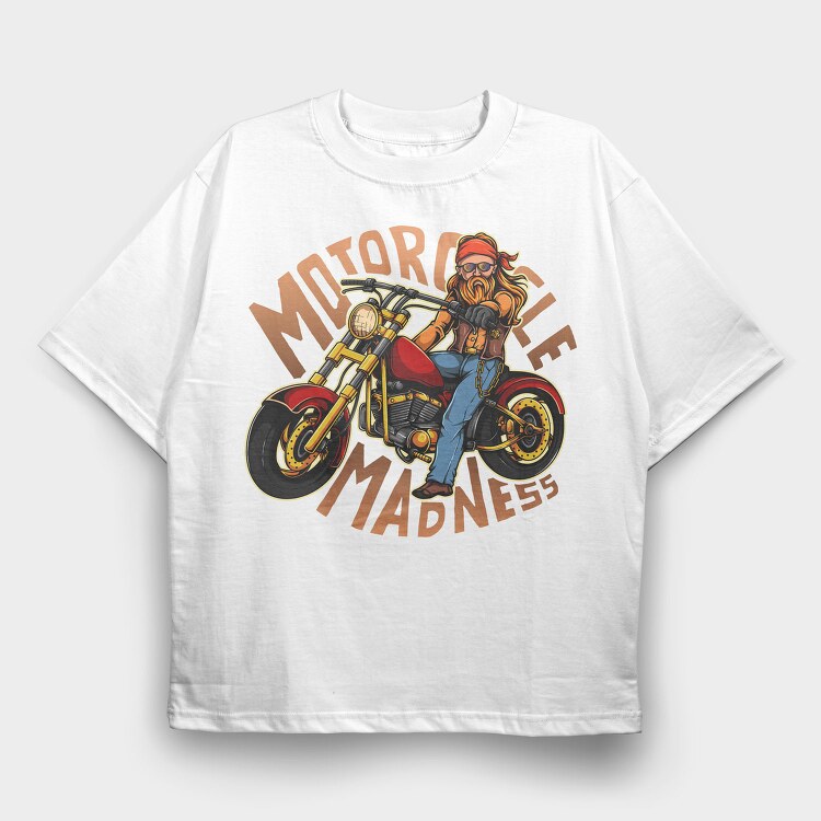 Motorcycle Madness, Tricou Oversize Barbati (Unisex)