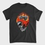 Motorcycle Skull Fire, Tricou Barbati (Unisex)