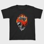 Motorcycle Skull Fire, Tricou Copii