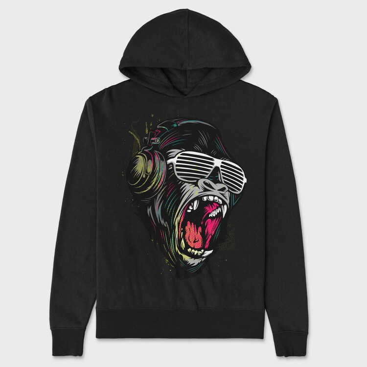 Neon Gorilla Howl, Hanorac Oversize Barbati (Unisex)
