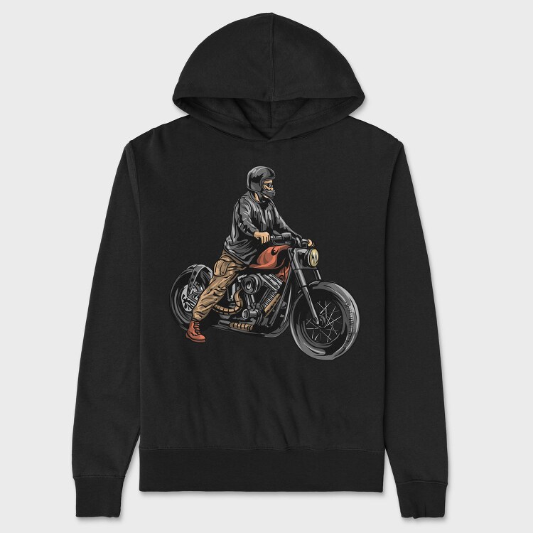 Motorcycle Rider, Hanorac Oversize Barbati (Unisex)
