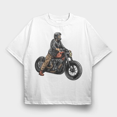 Motorcycle Rider, Tricou Oversize Barbati (Unisex)