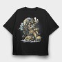 Motorcycle Skull 66, Tricou Oversize Barbati (Unisex)