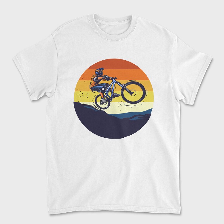 Mountain Bike Sunset, Tricou Barbati (Unisex)