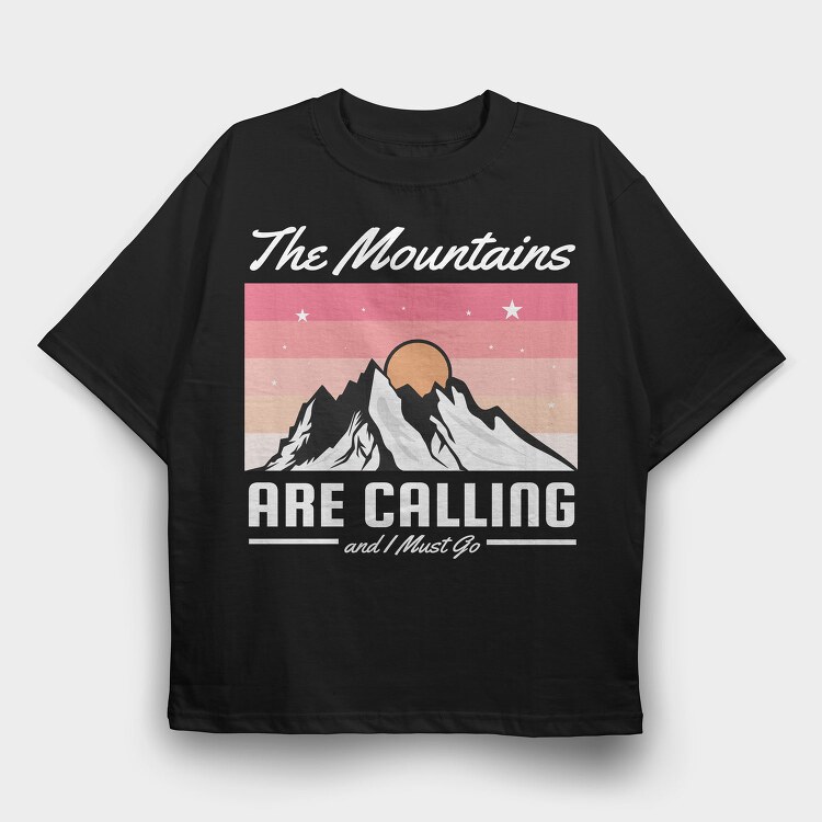 Mountain Moon Star, Tricou Oversize Barbati (Unisex)