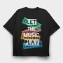 Music Keys Stack, Tricou Oversize Barbati (Unisex)