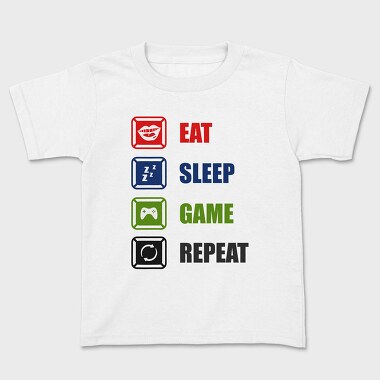 Eat Sleep Game Repeat, Tricou Copii