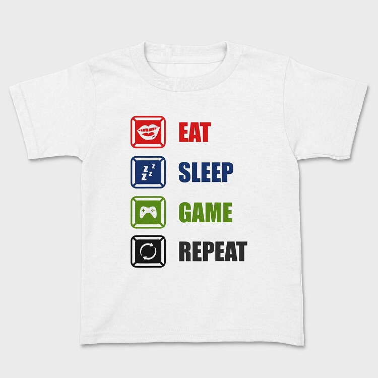 Eat Sleep Game Repeat, Tricou Copii