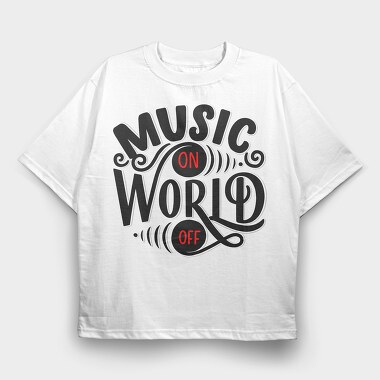 Music Onoff Vibes, Tricou Oversize Barbati (Unisex)