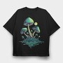 Mystic Mushroom Glow, Tricou Oversize Barbati (Unisex)