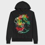 Neon Dragon Roar, Hanorac Oversize Barbati (Unisex)