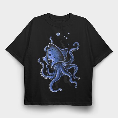 Octopus Splash, Tricou Oversize Barbati (Unisex)