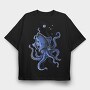 Octopus Splash, Tricou Oversize Barbati (Unisex)