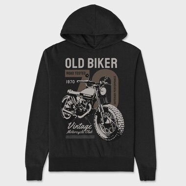 Old Biker Road Tested, Hanorac Oversize Barbati (Unisex)