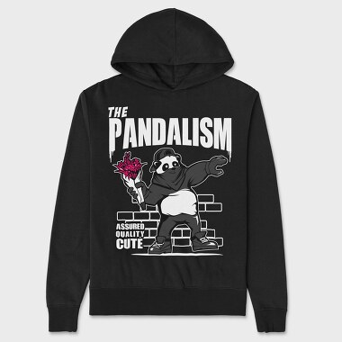 Panda Bouquet Vibes, Hanorac Oversize Barbati (Unisex)