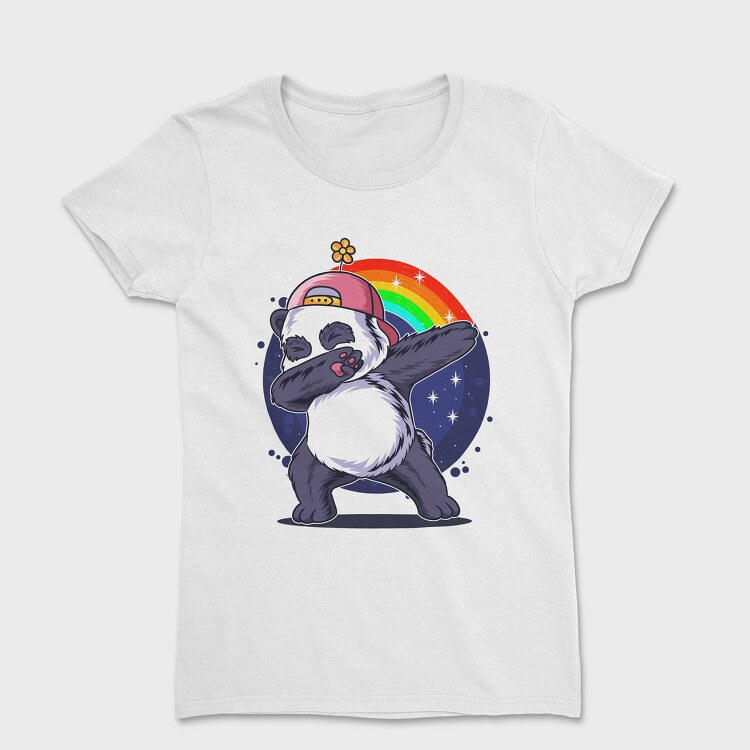 Panda Dabbing Rainbow, Tricou Femei