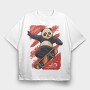 Panda Skateboarding, Tricou Oversize Barbati (Unisex)