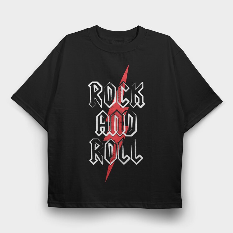 Red Lightning Bolt, Tricou Oversize Barbati (Unisex)