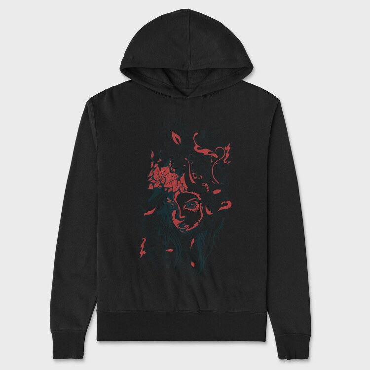 Red Rose Queen, Hanorac Oversize Barbati (Unisex)