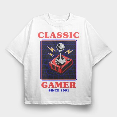 Retro Gaming Classic, Tricou Oversize Barbati (Unisex)