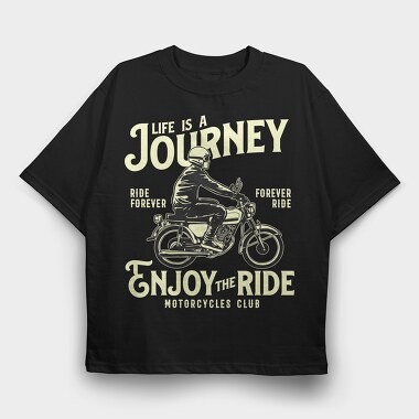 Ride Forever Journey, Tricou Oversize Barbati (Unisex)