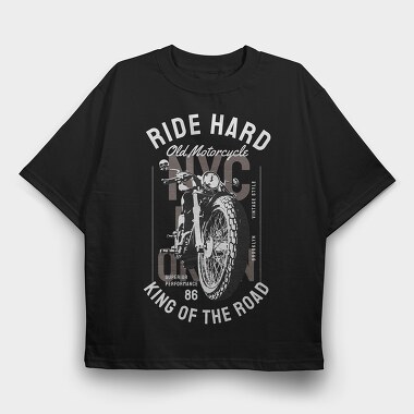 Ride Hard Nyc King, Tricou Oversize Barbati (Unisex)