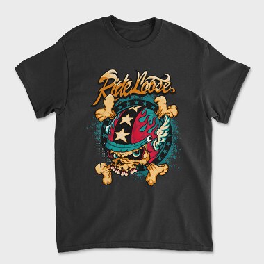 Ride Loose Skull, Tricou Barbati (Unisex)
