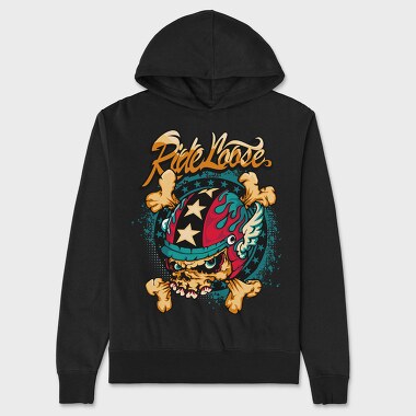 Ride Loose Skull, Hanorac Oversize Barbati (Unisex)