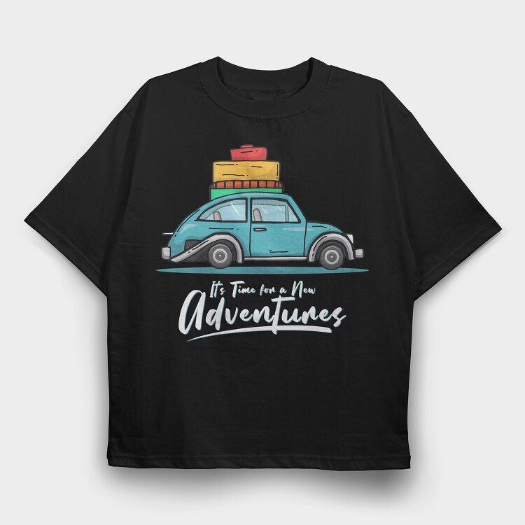 Road Trip Adventure, Tricou Oversize Barbati (Unisex)