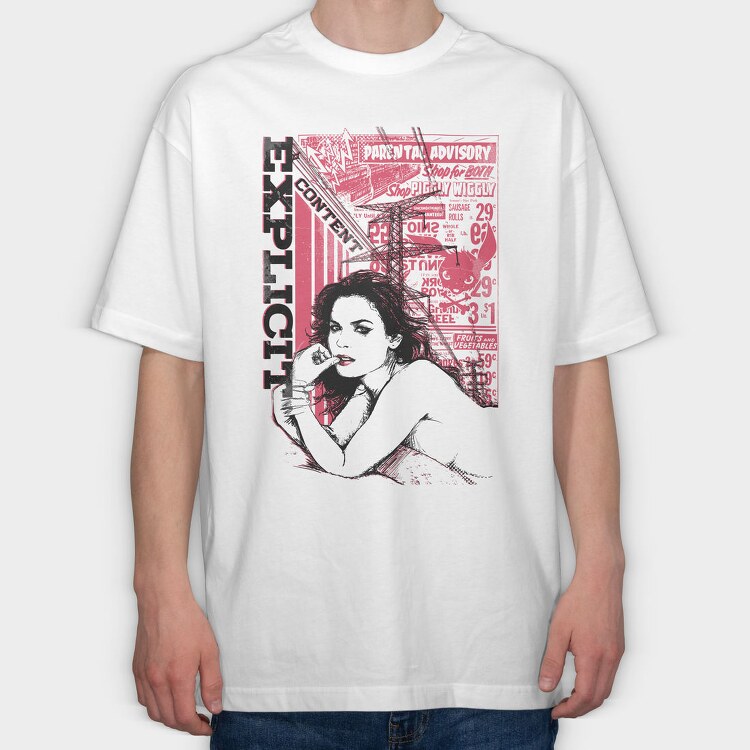 Electric Girl, Tricou Oversize Barbati (Unisex)