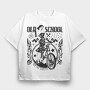 Old School Biker Chick, Tricou Oversize Barbati (Unisex)