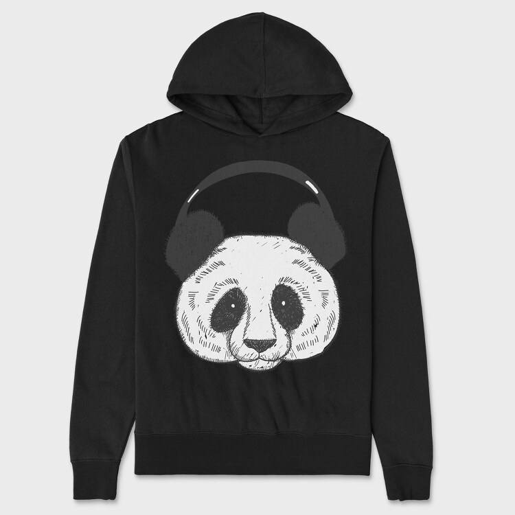 Panda Headphones, Hanorac Oversize Barbati (Unisex)