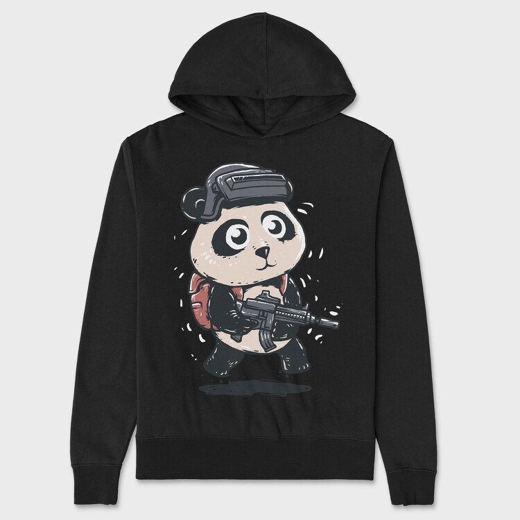 Panda Soldier, Hanorac Oversize Barbati (Unisex)